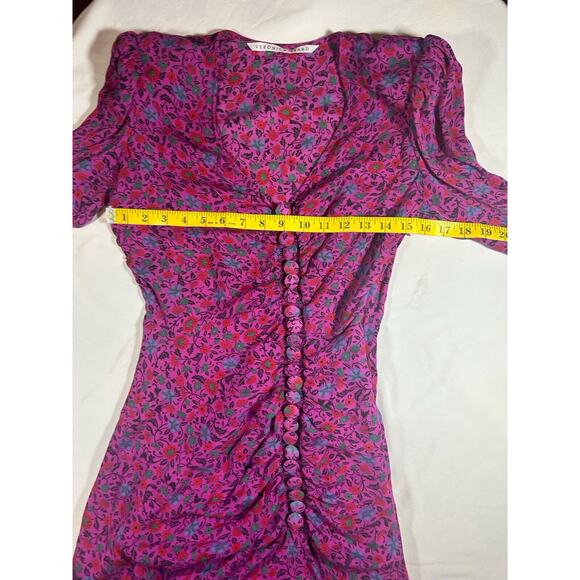 Veronica Beard Silk Verona Floral Mini Dress Womens Size 2 Pink Designer Party - Picture 11 of 15